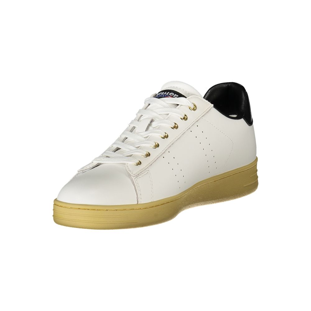 Blauer Baskets Homme Cuir Blanc Semelle Amovible Détails Noirs Contrastés Pour Confort Urbain - Apparel & Accessories > Shoes > Sneakers from Blauer