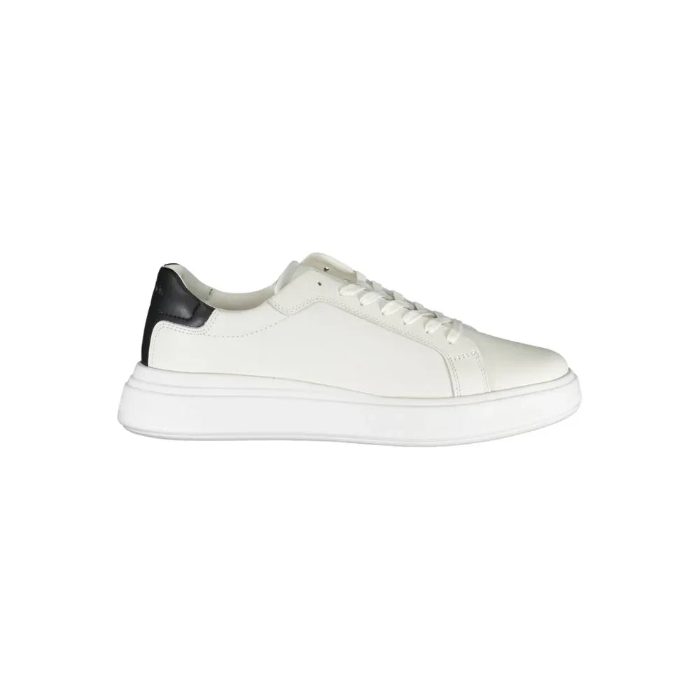 Calvin Klein Sleek White Sneakers with Contrast Accents - Apparel & Accessories > Shoes > Sneakers from Calvin Klein