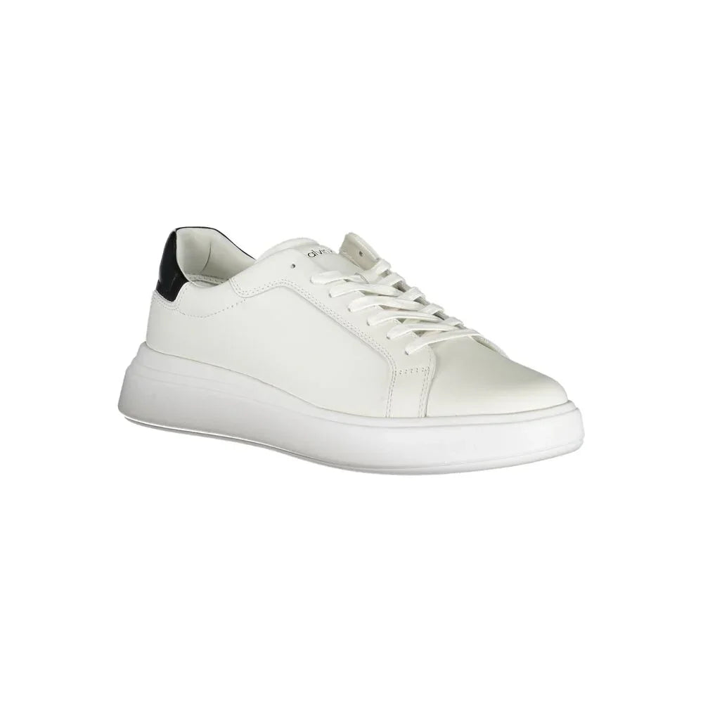 Calvin Klein Sleek White Sneakers with Contrast Accents - Apparel & Accessories > Shoes > Sneakers from Calvin Klein