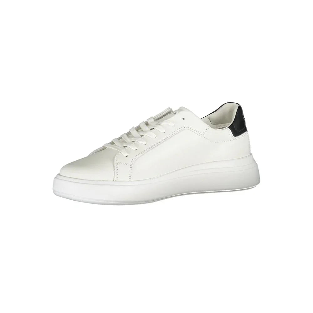 Calvin Klein Sleek White Sneakers with Contrast Accents - Apparel & Accessories > Shoes > Sneakers from Calvin Klein