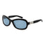 GCDS Lunettes de Soleil, Monture Acétate Noir, Verres Bleus 58mm