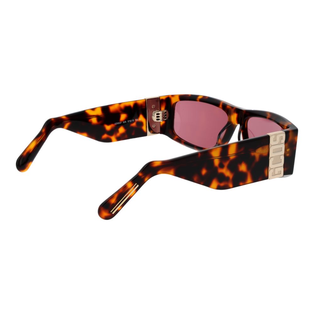 GCDS Lunette Soleil Acétate Marron, Verres Rosé, Protection UV100%