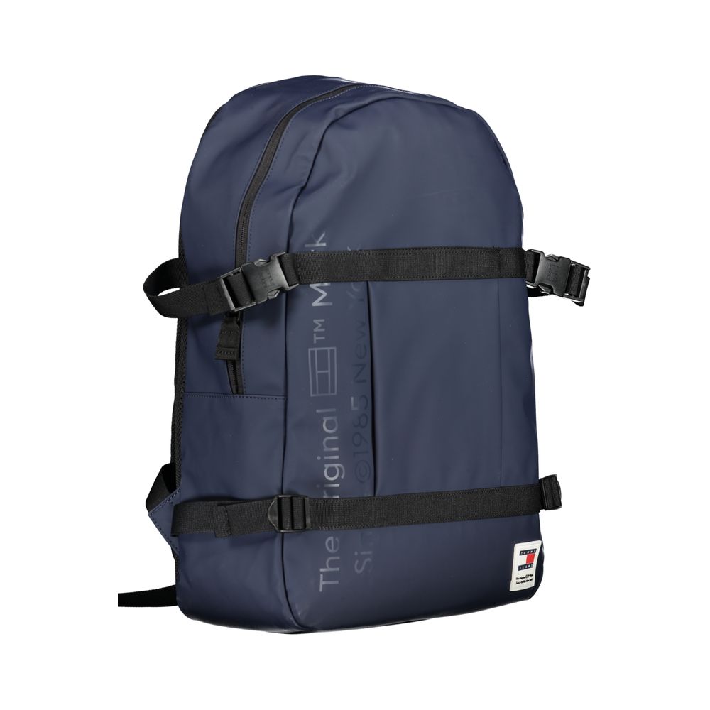 Tommy Hilfiger Sac À Dos Bleu Polyéthylène, Poignée Et Bretelles Réglables, Poche Externe, Compartiment Intérieur - TO-30694 - Luggage & Bags > Backpacks from Tommy Hilfiger