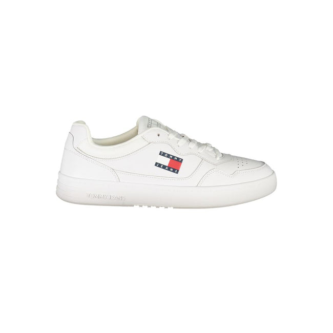 Tommy Hilfiger Baskets En Cuir Blanc Pour Homme Semelle Amovible Logo Signature - Apparel & Accessories > Shoes > Sneakers from Tommy Hilfiger Hover Image