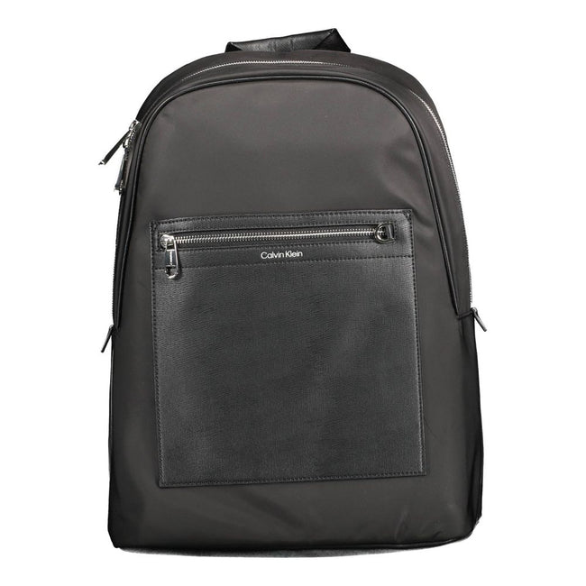 Calvin Klein Sac À Dos Noir En Polyester Recyclé Avec Poche Laptop Et Poche Externe - Luggage & Bags > Backpacks from Calvin Klein Hover Image