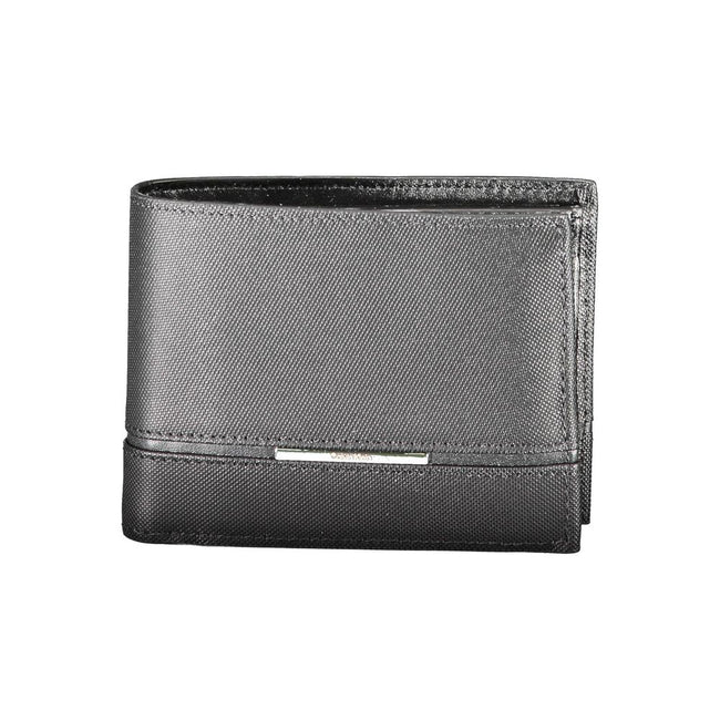 Calvin Klein Portefeuille En Cuir Noir Avec Blocage RFID, 2 Compartiments, Porte-Monnaie, Détails Contrastés, Logo - Apparel & Accessories > Handbags, Wallets & Cases > Wallets & Money Clips > Wallets from Calvin Klein Hover Image