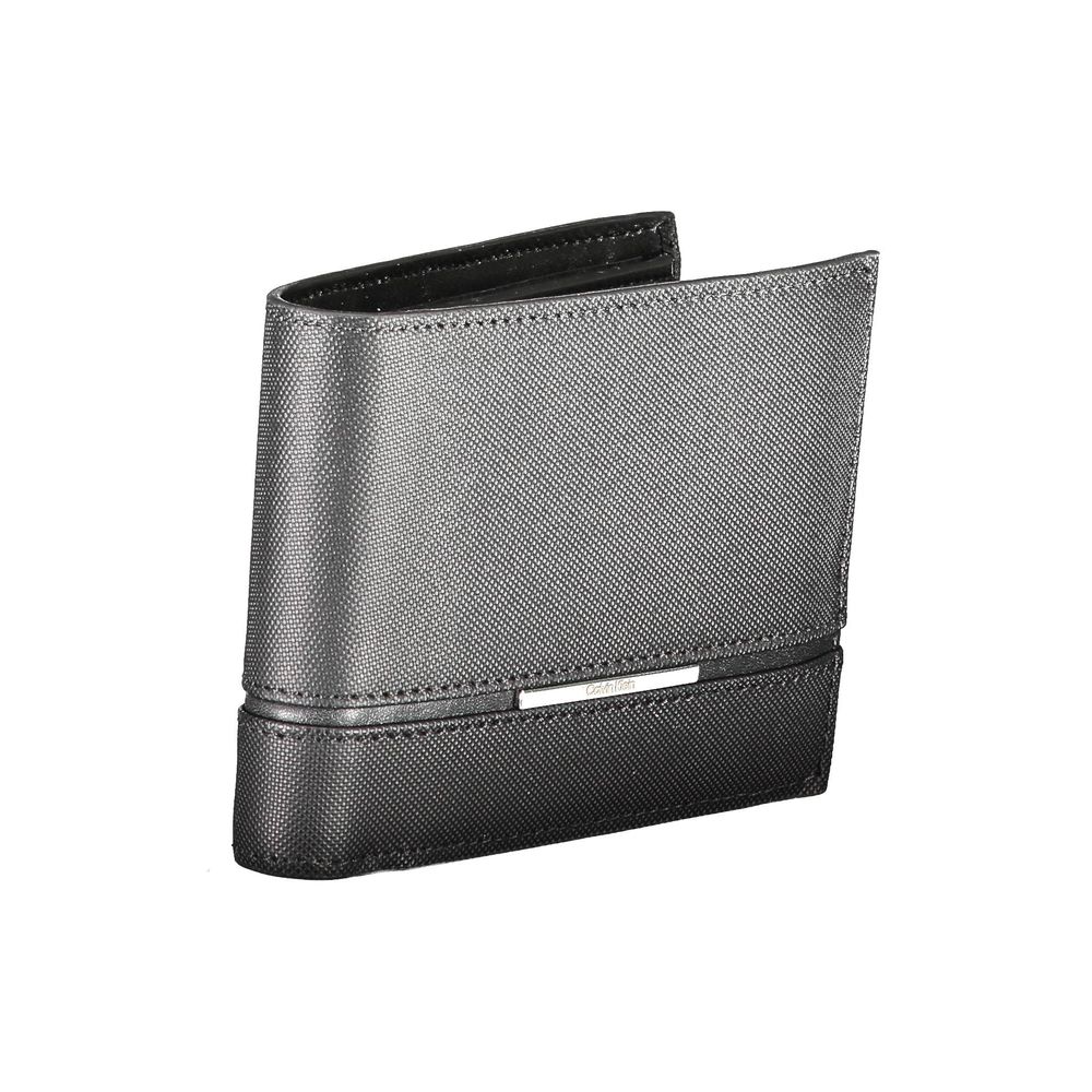 Calvin Klein Portefeuille En Cuir Noir Avec Blocage RFID, 2 Compartiments, Porte-Monnaie, Détails Contrastés, Logo - Apparel & Accessories > Handbags, Wallets & Cases > Wallets & Money Clips > Wallets from Calvin Klein