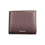 Calvin Klein Portefeuille En Cuir Marron Avec 2 Compartiments Et Porte Monnaie Logo - from Calvin Klein