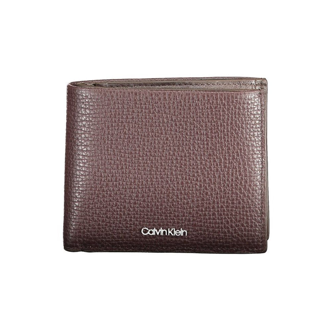 Calvin Klein Portefeuille En Cuir Marron Avec 2 Compartiments Et Porte Monnaie Logo - from Calvin Klein Hover Image