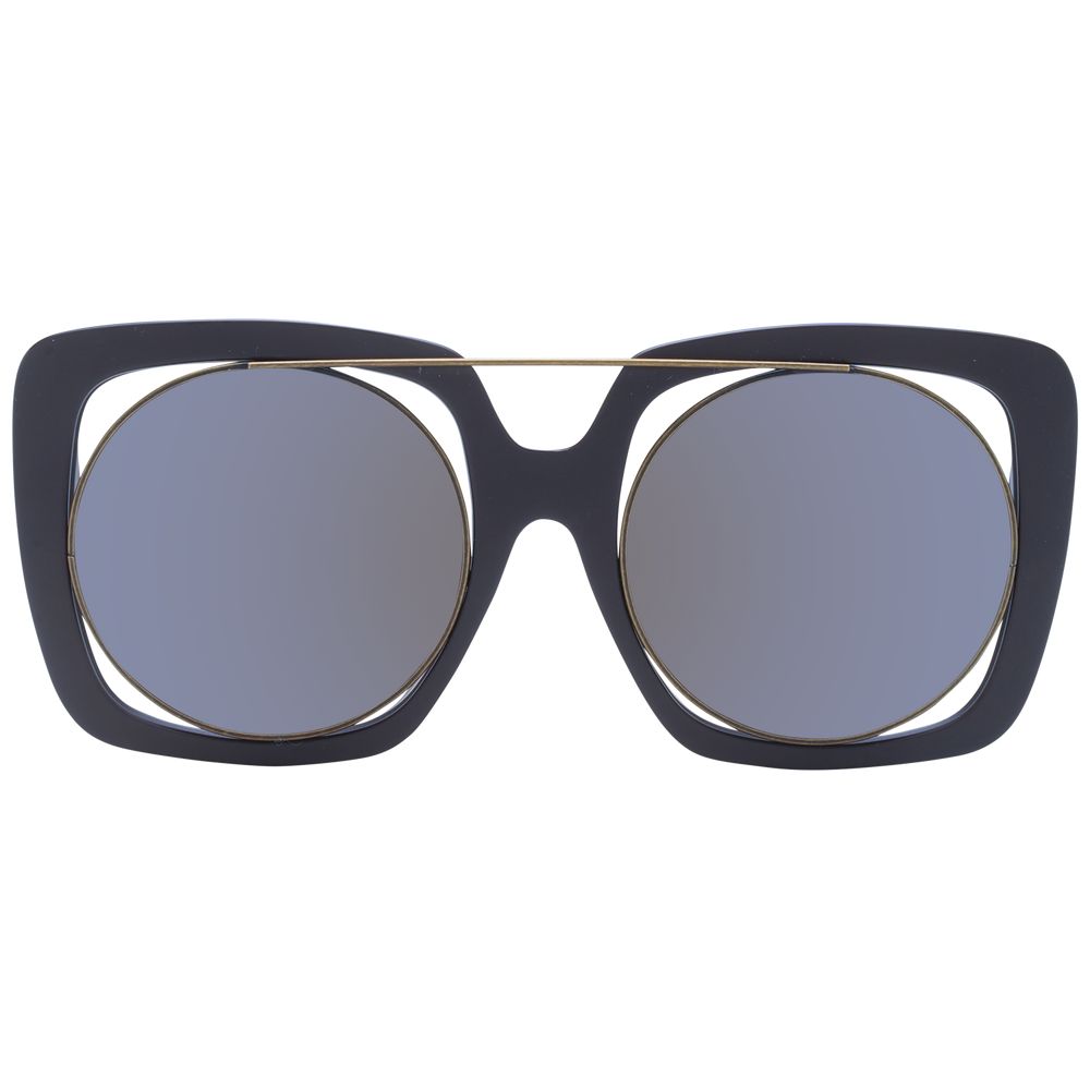 Lunettes Yohji Yamamoto Monel marron, cadre rond, verres miroir gris, protection UV 100% UVA et UVB, unisex