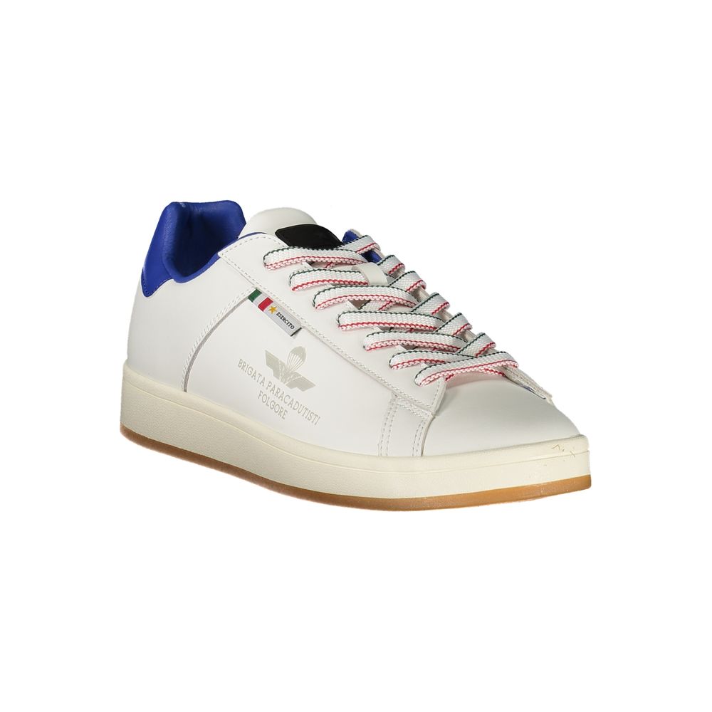 Esercito 1659 Baskets Pour Homme En Cuir Blanc Modèle Folgore Avec Accents Bleu Roi - Apparel & Accessories > Shoes > Sneakers from Esercito 1659