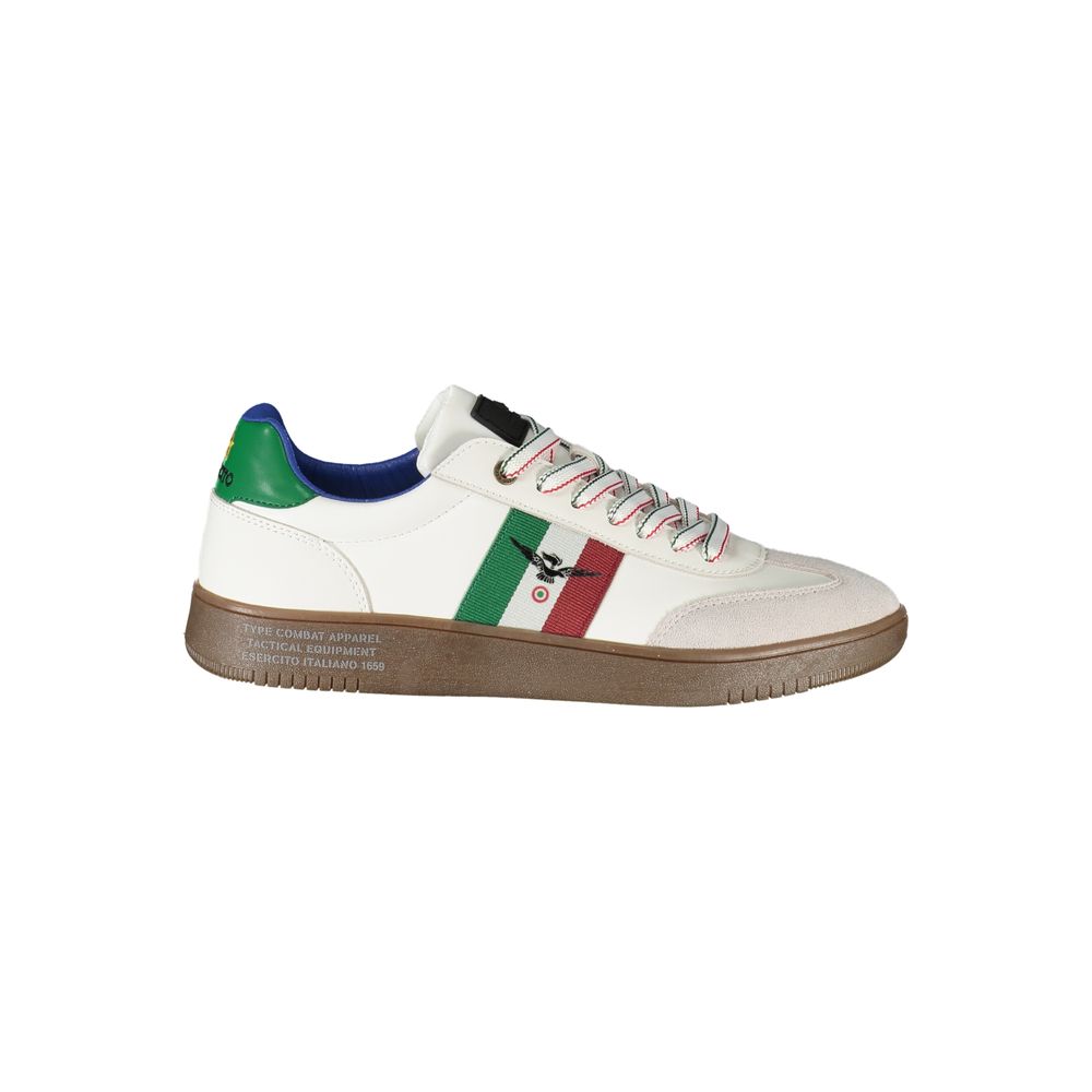 Esercito 1659 Baskets Homme Blanc Cuir Durable Avec Détails Contrastés Imprimé De Qualité - Apparel & Accessories > Shoes > Sneakers from Esercito 1659