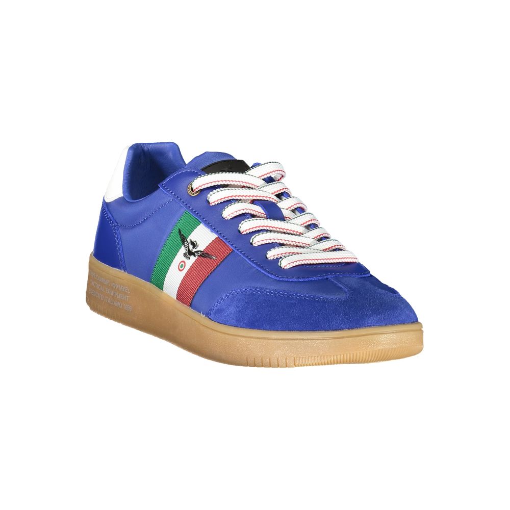Esercito 1659 Baskets Homme Bleu Aviation En Cuir Véritable Détails Contrastés Distinctifs - Apparel & Accessories > Shoes > Sneakers from Esercito 1659
