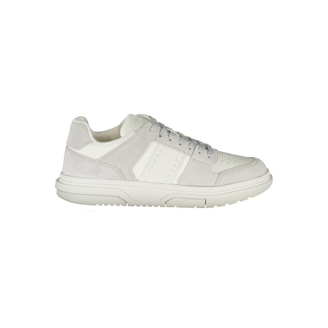 Tommy Hilfiger Sneaker Blanc Polyester À Lacets Avec Logo et Détails Contrastés Pour Usage Quotidien - Apparel & Accessories > Shoes > Sneakers from Tommy Hilfiger Hover Image