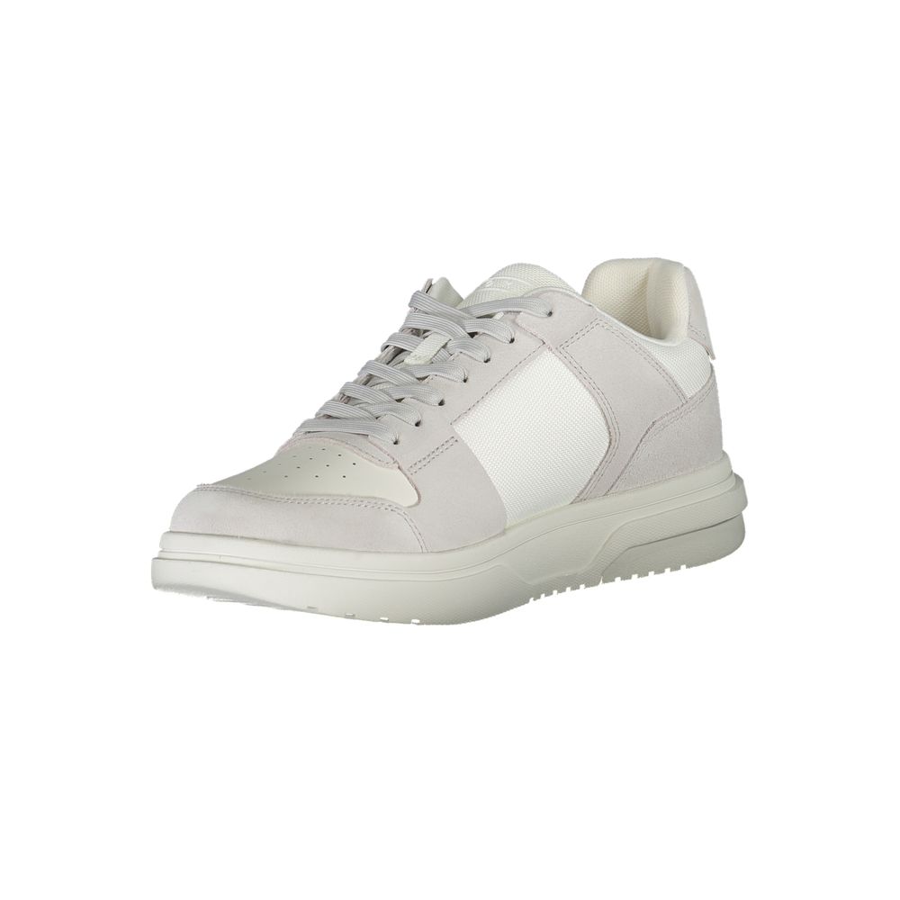 Tommy Hilfiger Sneaker Blanc Polyester À Lacets Avec Logo et Détails Contrastés Pour Usage Quotidien - Apparel & Accessories > Shoes > Sneakers from Tommy Hilfiger