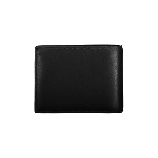 Schwarze Calvin Klein Ledergeldbörse mit RFID-Schutz und zwei Fächern für Karten und Bargeld (Logo) - Calvin Klein | Hollys Men