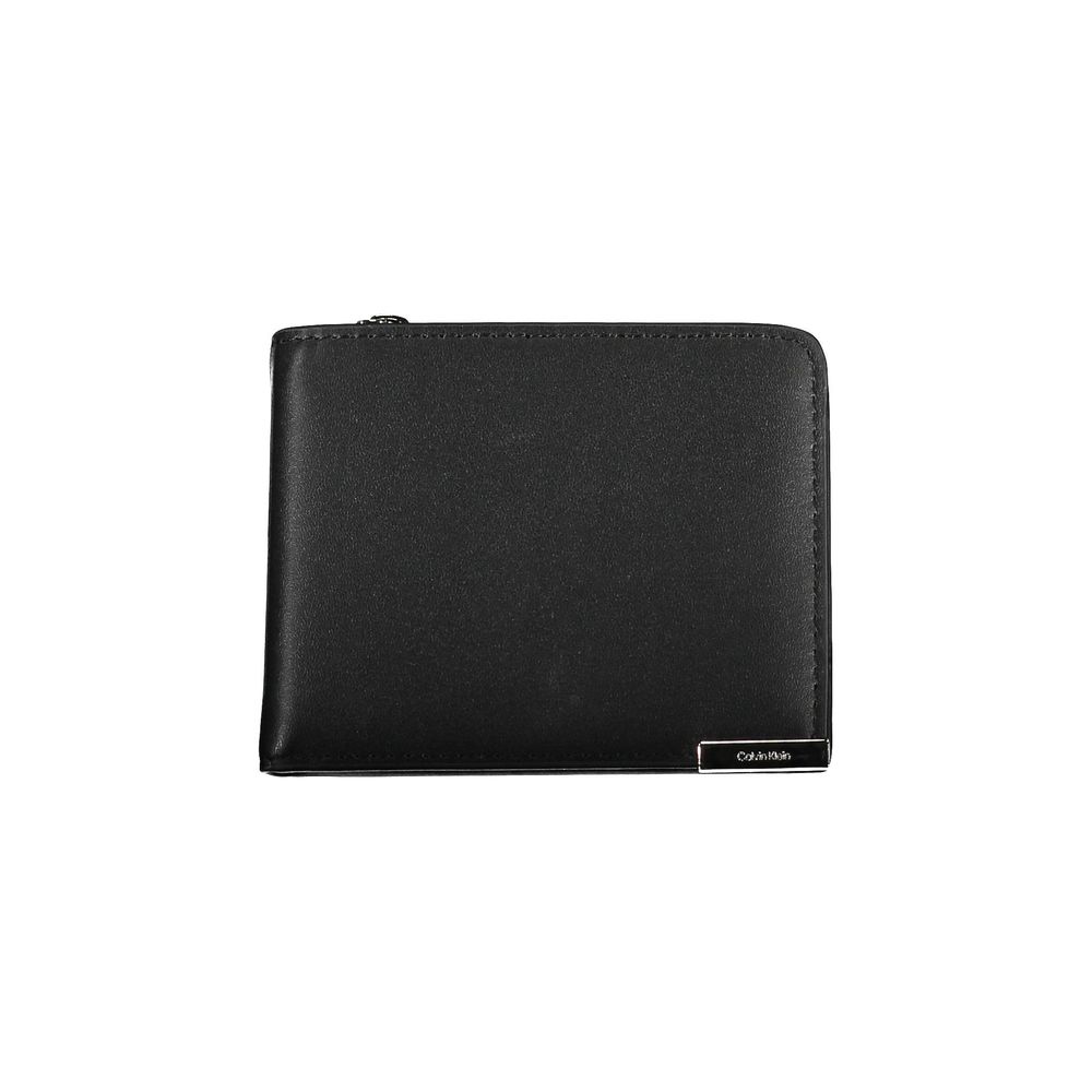 Calvin Klein Portefeuille Noir En Polyéthylène Avec Blocage RFID 1 Compartiment Porte Monnaie Emplacements Carte - from Calvin Klein