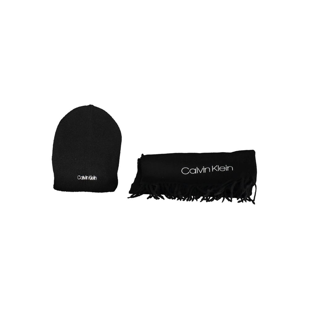 Calvin Klein Black Polyester Scarf - Apparel & Accessories > Clothing Accessories > Scarves & Shawls from Calvin Klein