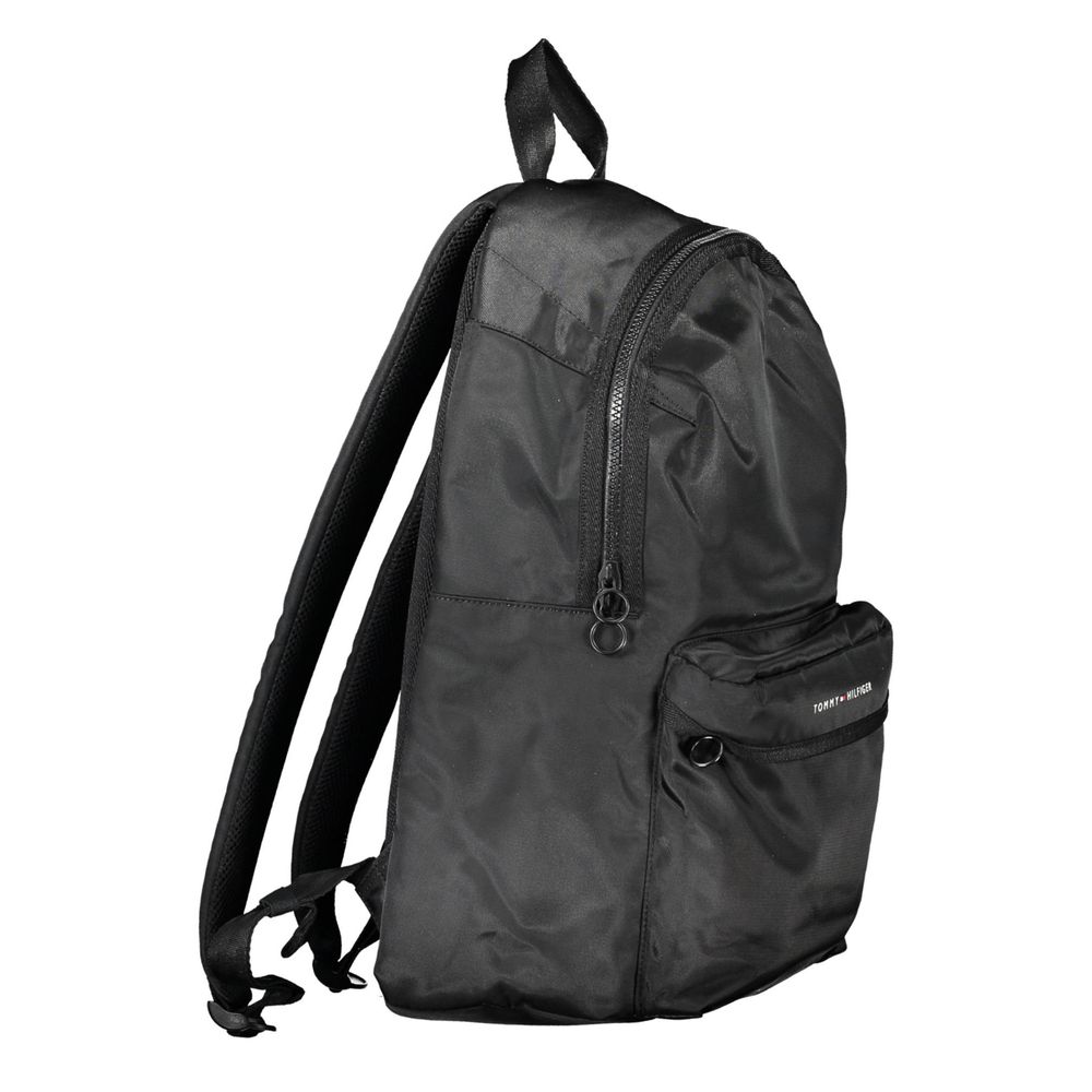 Tommy Hilfiger Sac À Dos Noir En Polyester Recyclé Cinquante Pour Cent Avec Poche Pour Ordinateur Portable - Luggage & Bags > Backpacks from Tommy Hilfiger
