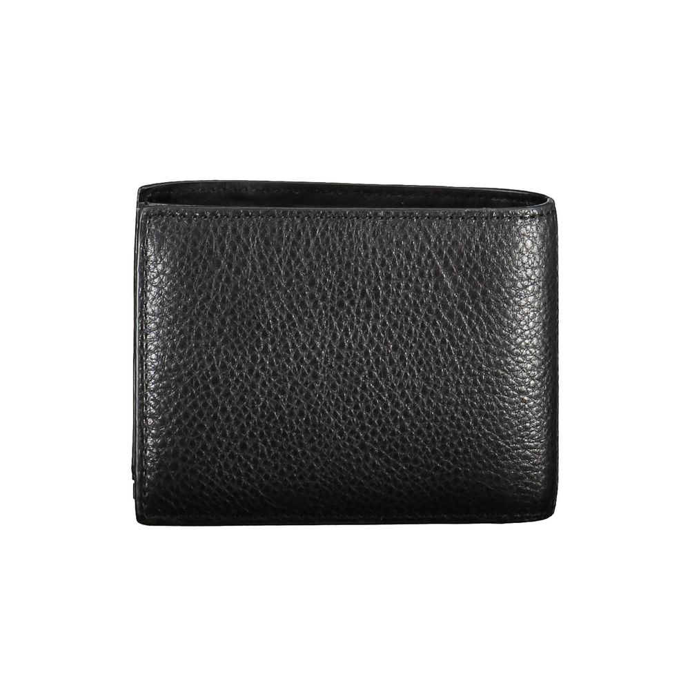 Calvin Klein Portefeuille En Cuir Noir RFID Bloquant À Deux Compartiments Avec Zip Logo - from Calvin Klein