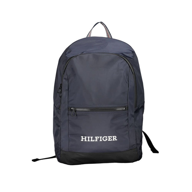Tommy Hilfiger Sac À Dos Bleu Polyester Recyclé Avec Compartiment Laptop Et Poche Externe - Luggage & Bags > Backpacks from Tommy Hilfiger Hover Image