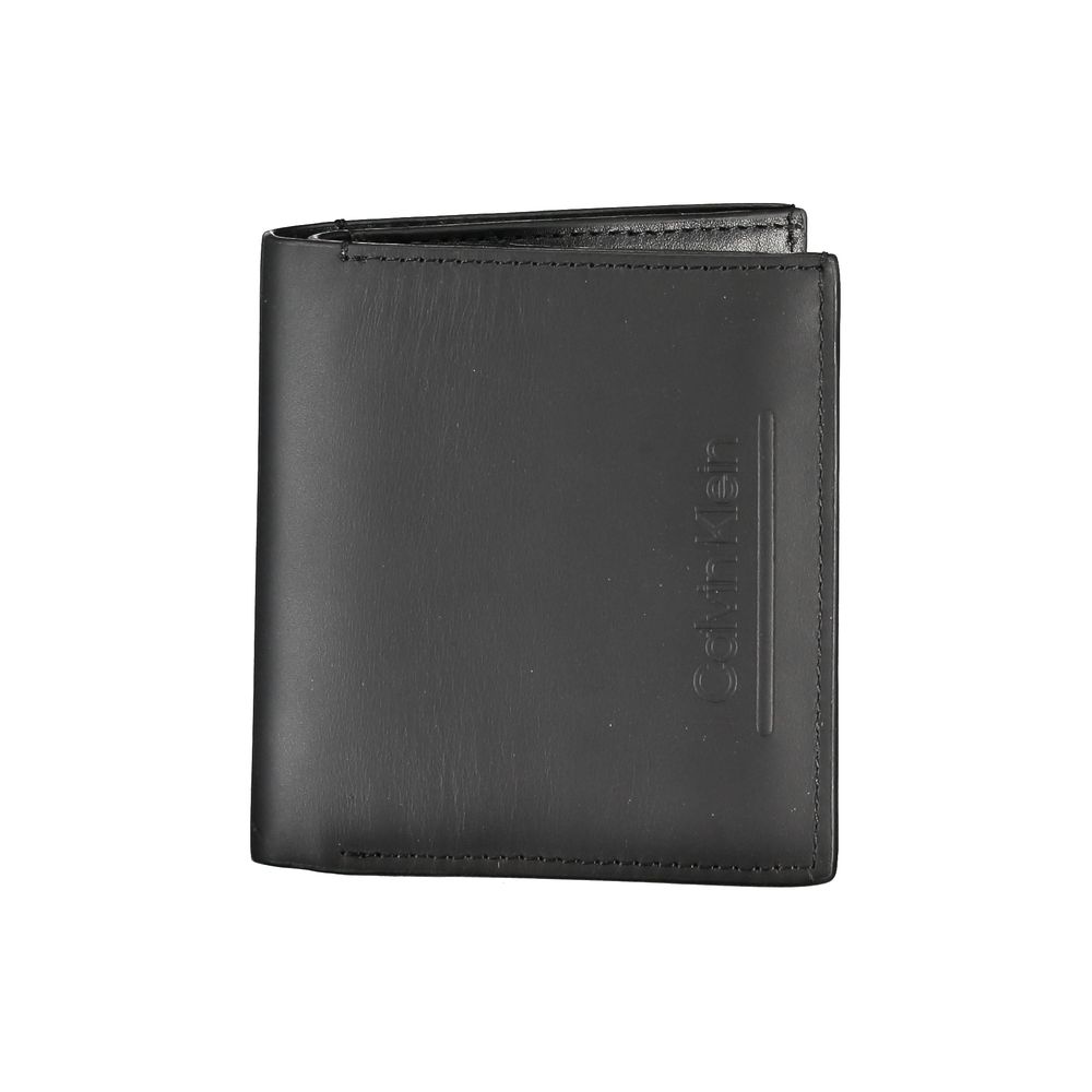 Calvin Klein Portefeuille En Cuir Noir Avec Blocage RFID, 2 Compartiments, Porte-Monnaie, Emplacements Pour Cartes, Logo - from Calvin Klein