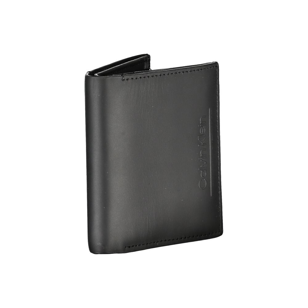 Calvin Klein Portefeuille En Cuir Noir Avec Blocage RFID, 2 Compartiments, Porte-Monnaie, Emplacements Pour Cartes, Logo - from Calvin Klein