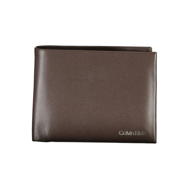 Calvin Klein Portefeuille En Cuir Marron RFID Blocage Deux Compartiments Poche Monnaie - from Calvin Klein Hover Image
