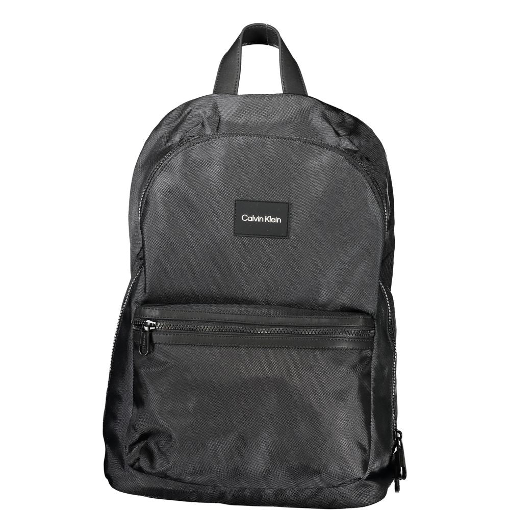 Calvin Klein Sac À Dos Noir En Polyester Recyclé Avec Poignée, Sangles Ajustables, Fermeture Éclair, Porte Ordinateur - Luggage & Bags > Backpacks from Calvin Klein