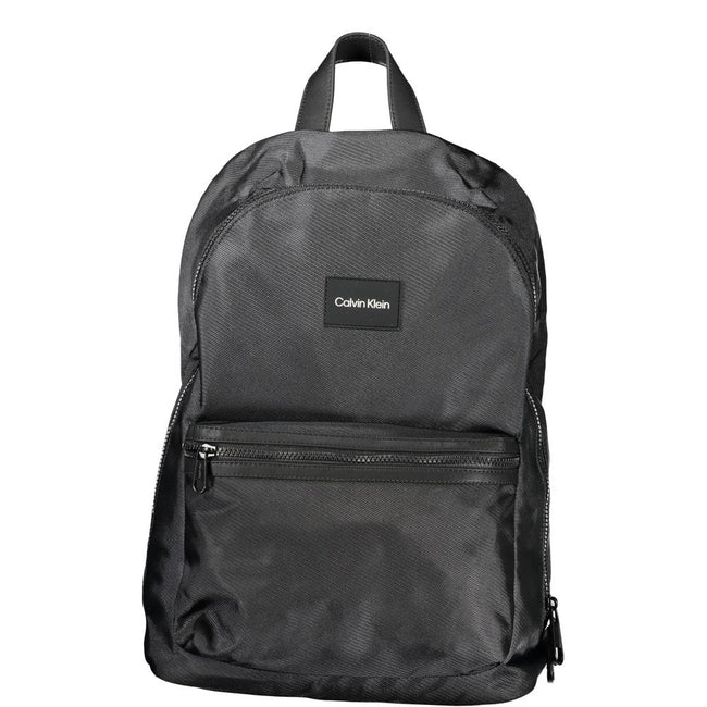 Calvin Klein Sac À Dos Noir En Polyester Recyclé Avec Poignée, Sangles Ajustables, Fermeture Éclair, Porte Ordinateur - Luggage & Bags > Backpacks from Calvin Klein - Calvin Klein | Hollys Men