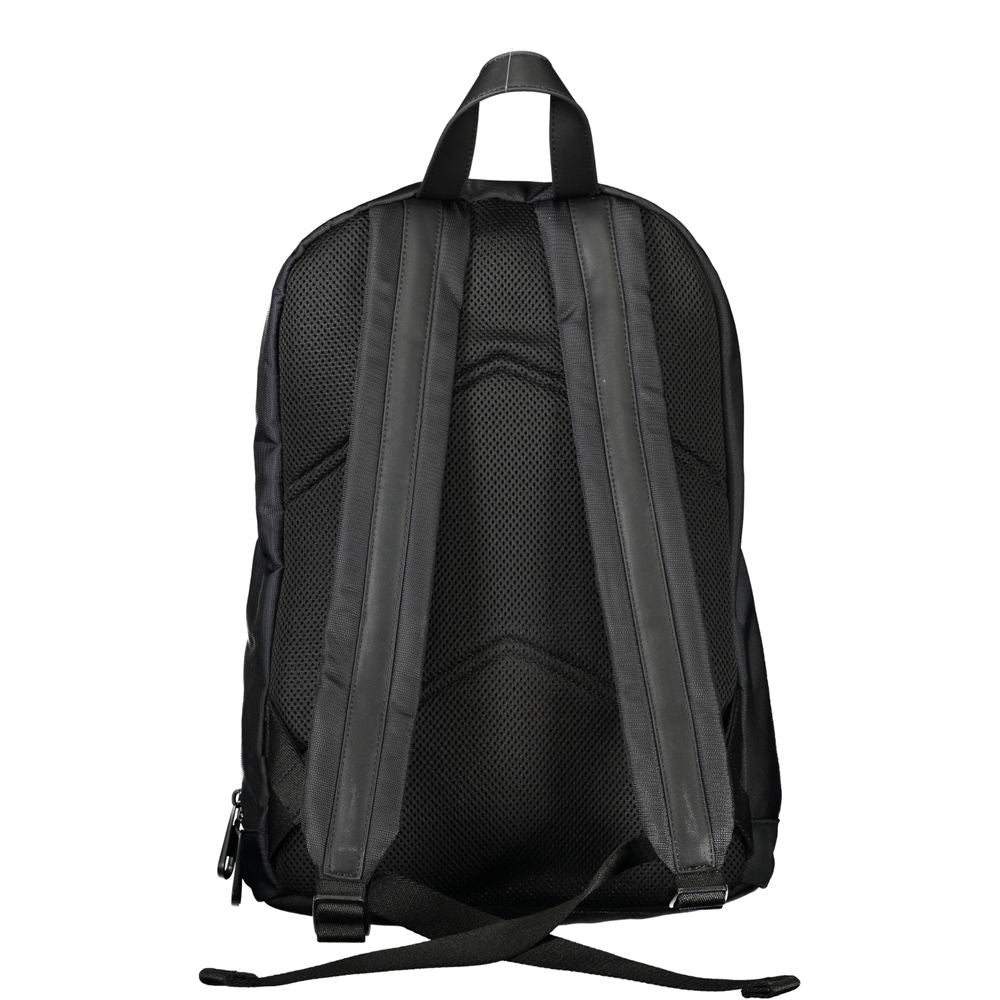 Calvin Klein Sac À Dos Noir En Polyester Recyclé Avec Poignée, Sangles Ajustables, Fermeture Éclair, Porte Ordinateur - Luggage & Bags > Backpacks from Calvin Klein