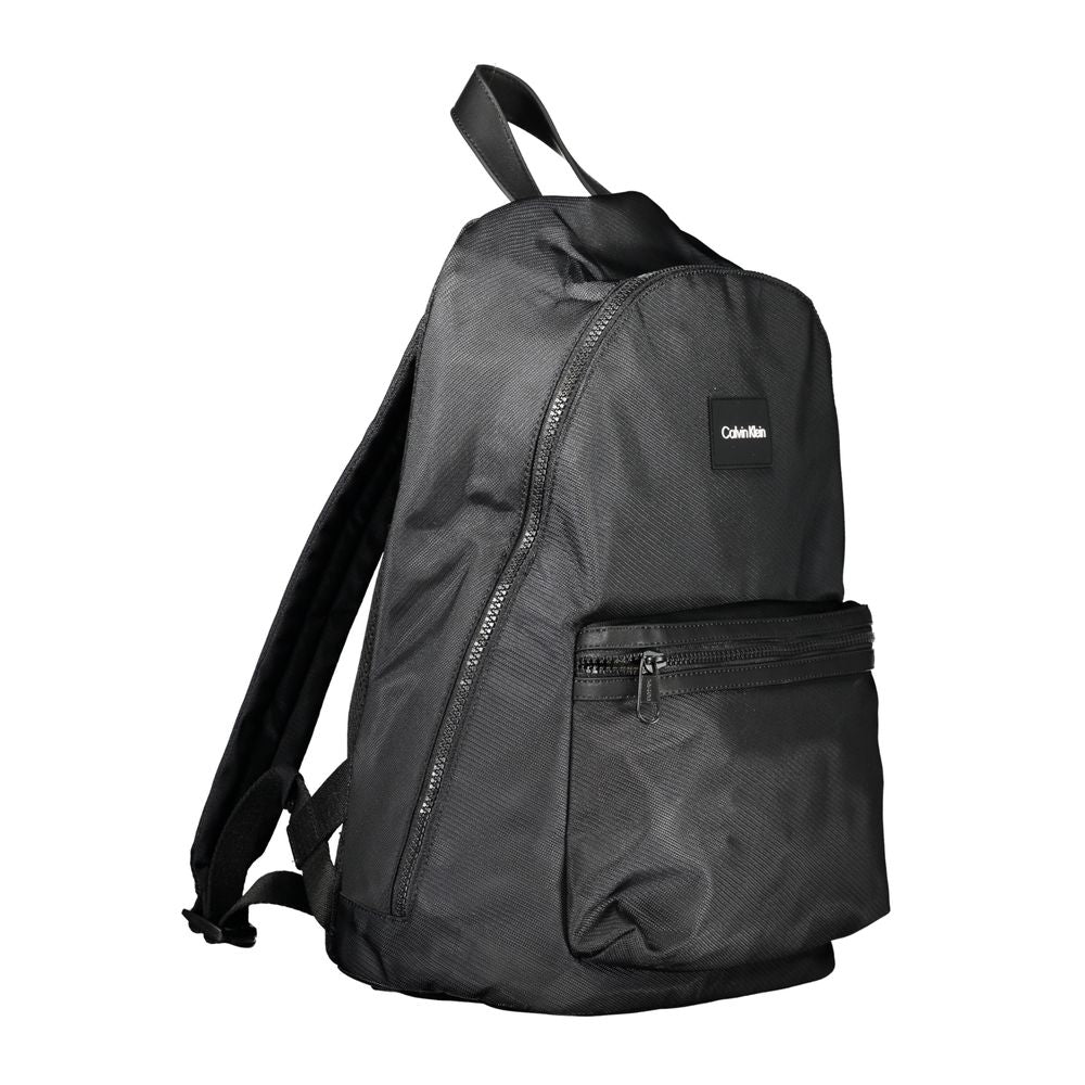 Calvin Klein Sac À Dos Noir En Polyester Recyclé Avec Poignée, Sangles Ajustables, Fermeture Éclair, Porte Ordinateur - Luggage & Bags > Backpacks from Calvin Klein