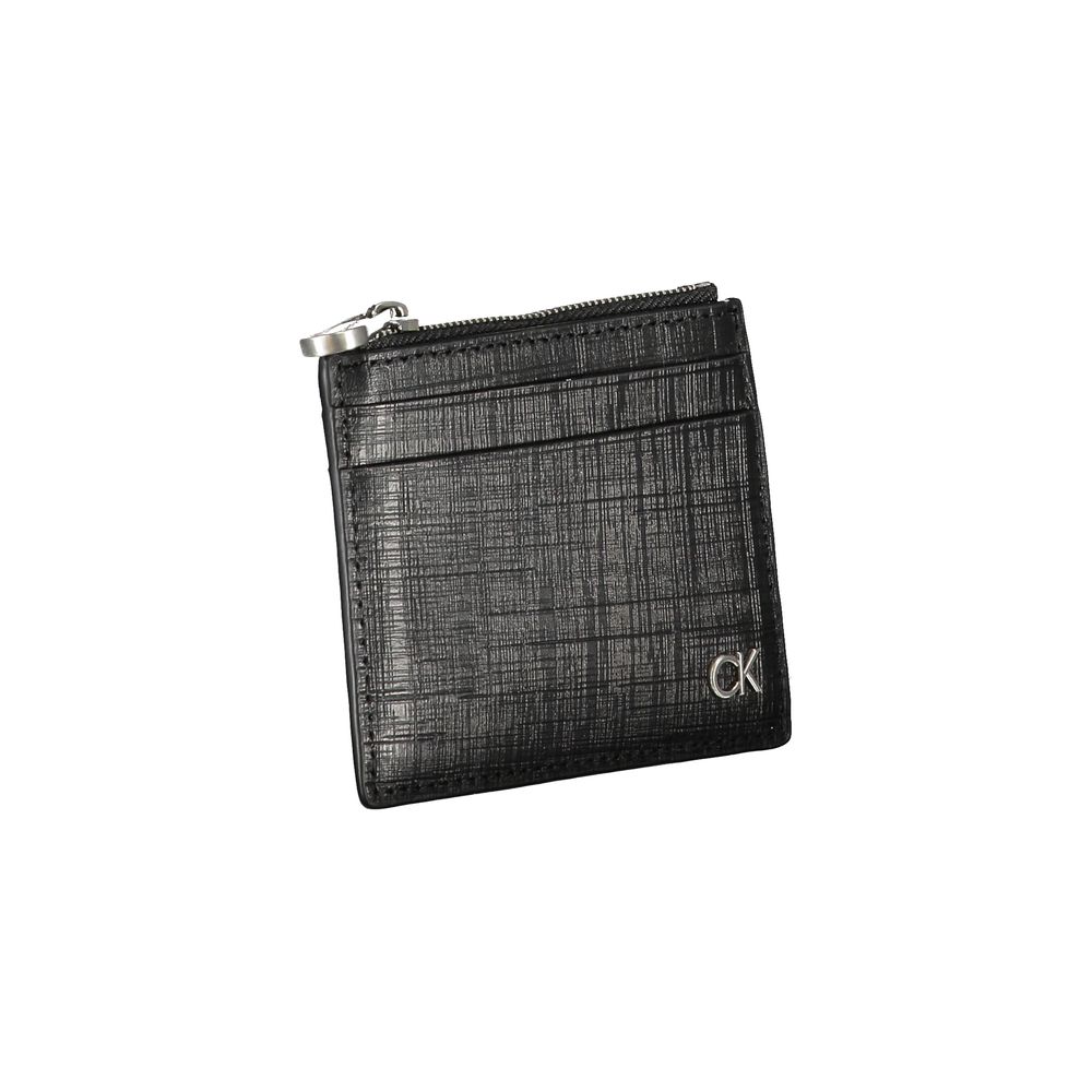 Calvin Klein Portefeuille Noir Cuir Zip Porte-Cartes - from Calvin Klein