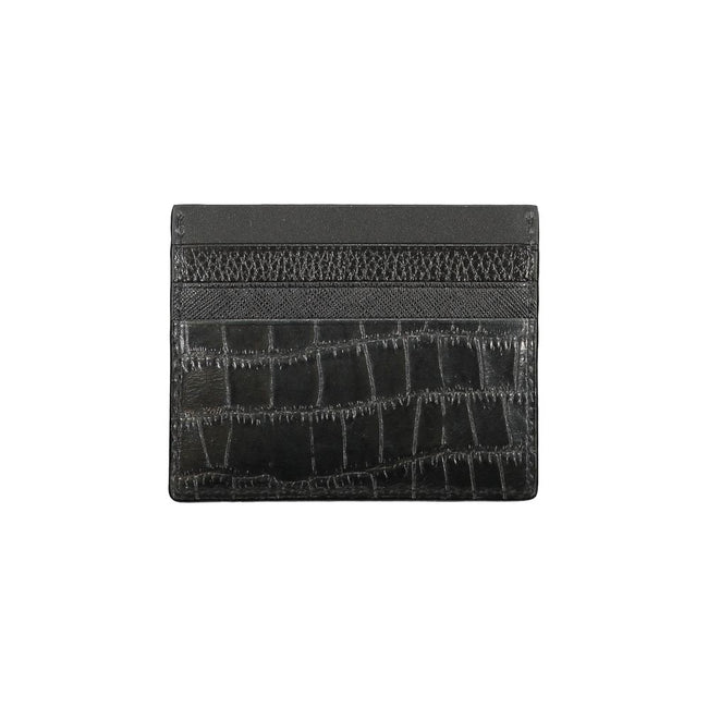 Tommy Hilfiger Portefeuille cuir noir, détails contrastés, logo - Tommy Hilfiger | Hollys Men