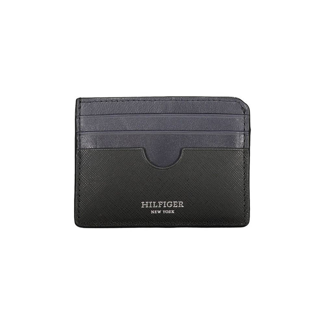 Tommy Hilfiger Porte Cartes En Cuir Noir Avec Logo Distinctif Et Détails Contrastés - from Tommy Hilfiger - Tommy Hilfiger | Hollys Men