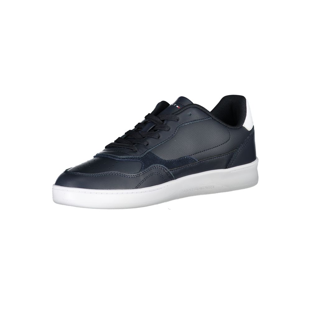 Tommy Hilfiger Baskets Polyester Bleu Logo Emblématique, Style Décontractés - Apparel & Accessories > Shoes > Sneakers from Tommy Hilfiger