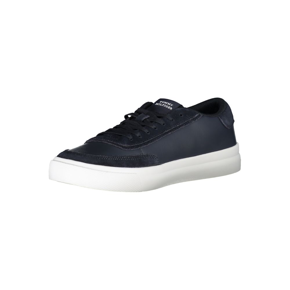 Tommy Hilfiger Baskets Polyester Bleu Avec Lacets Et Logo Contrasté TO-28520 - Apparel & Accessories > Shoes > Sneakers from Tommy Hilfiger