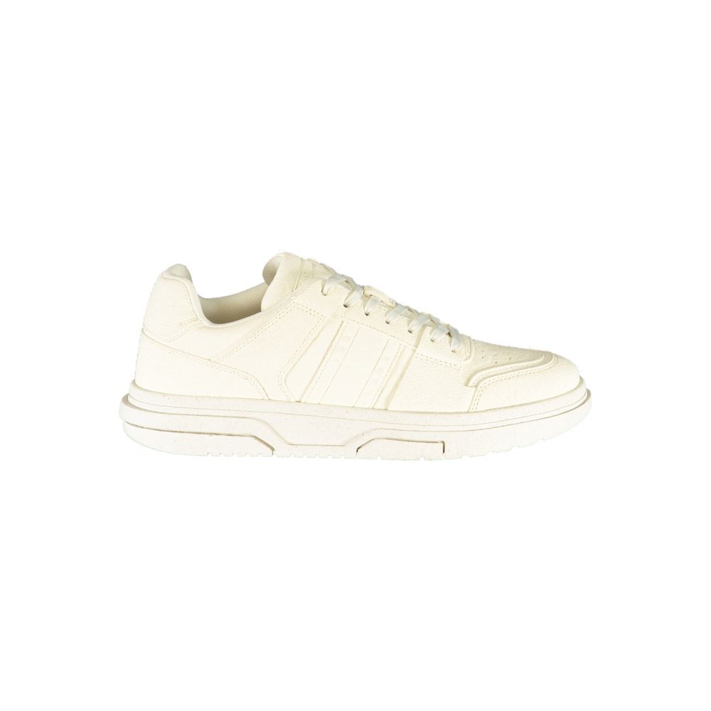 Tommy Hilfiger Baskets En Polyester Blanc À Lacets Avec Détails Contrastés Logo Pour Tous - Apparel & Accessories > Shoes > Sneakers from Tommy Hilfiger