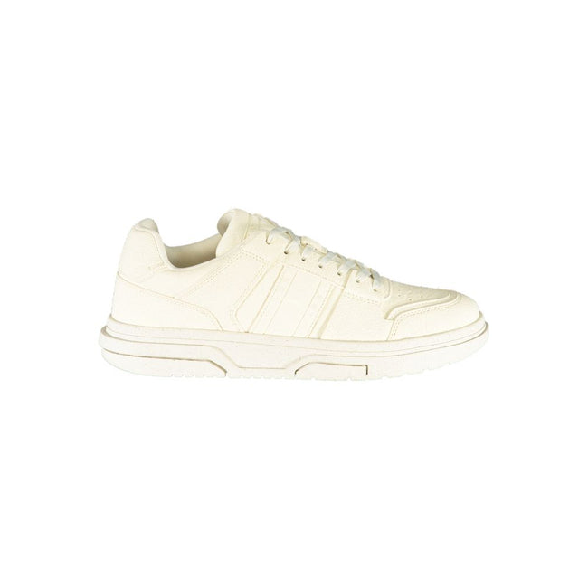 Tommy Hilfiger Baskets En Polyester Blanc À Lacets Avec Détails Contrastés Logo Pour Tous - Apparel & Accessories > Shoes > Sneakers from Tommy Hilfiger Hover Image