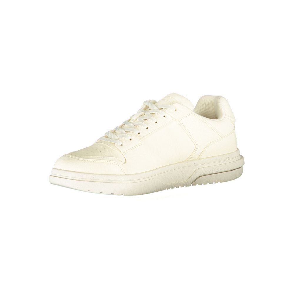Tommy Hilfiger Baskets En Polyester Blanc À Lacets Avec Détails Contrastés Logo Pour Tous - Apparel & Accessories > Shoes > Sneakers from Tommy Hilfiger