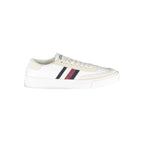 Tommy Hilfiger Baskets Polyester Blanche À Lacets Avec Logo Et Détails Contrastés - Apparel & Accessories > Shoes > Sneakers from Tommy Hilfiger