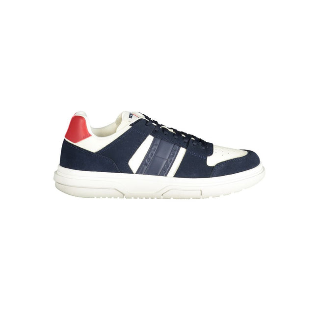 Tommy Hilfiger Baskets Polyester Bleu À Lacets Semelle Amovible Logo Imprimé Détails Blanc Et Rouge - Apparel & Accessories > Shoes > Sneakers from Tommy Hilfiger Hover Image