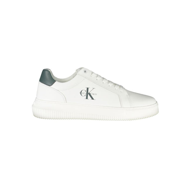 Calvin Klein White Leather Men Sneaker - Apparel & Accessories > Shoes > Sneakers from Calvin Klein Hover Image