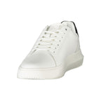 Calvin Klein White Leather Men Sneaker - Apparel & Accessories > Shoes > Sneakers from Calvin Klein