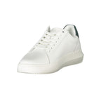 Calvin Klein White Leather Men Sneaker - Apparel & Accessories > Shoes > Sneakers from Calvin Klein