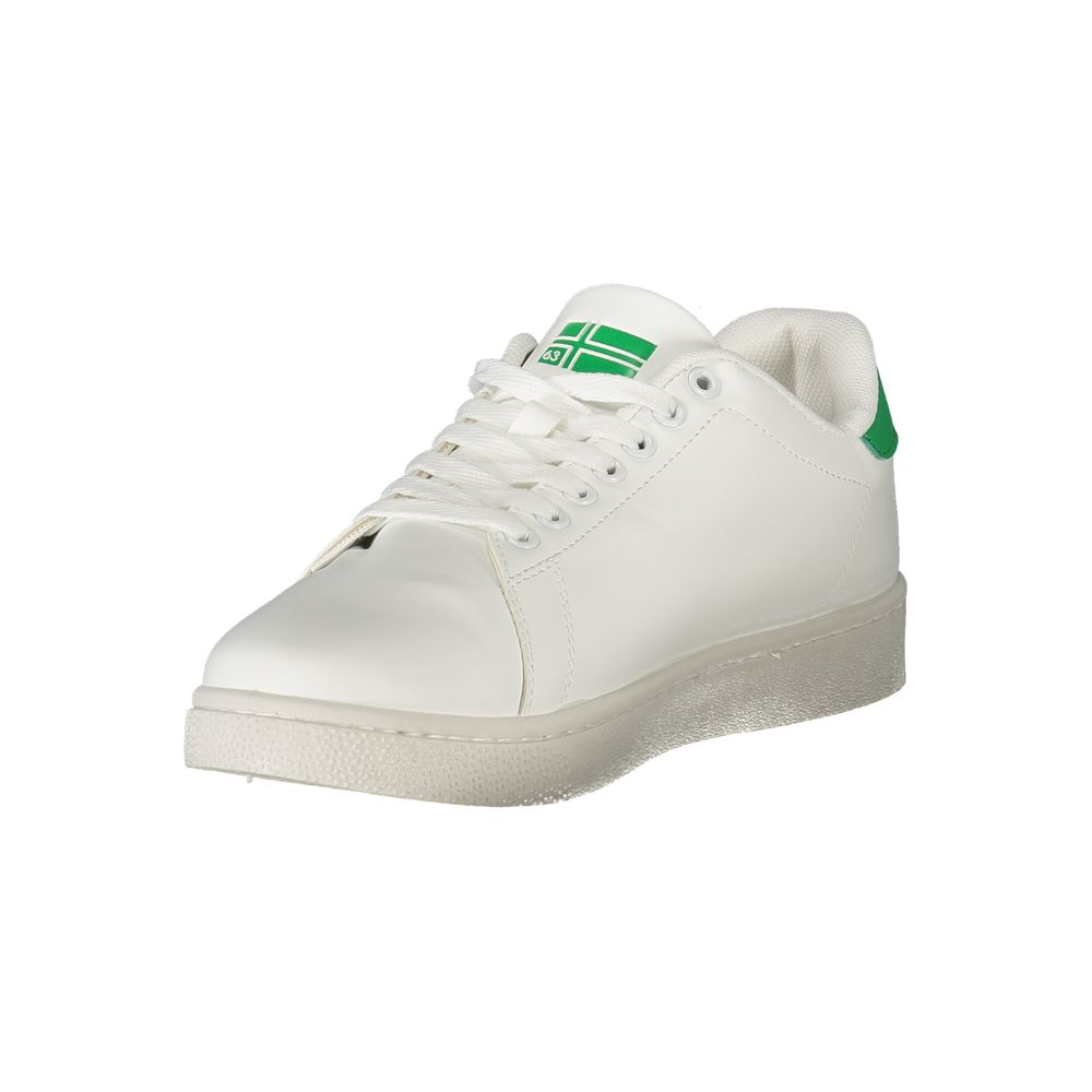 Norway 1963 White Polyester Men Sneaker - Apparel & Accessories > Shoes > Sneakers from Norway 1963