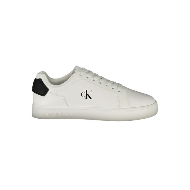 Calvin Klein White Leather Men Sneaker - Apparel & Accessories > Shoes > Sneakers from Calvin Klein Hover Image