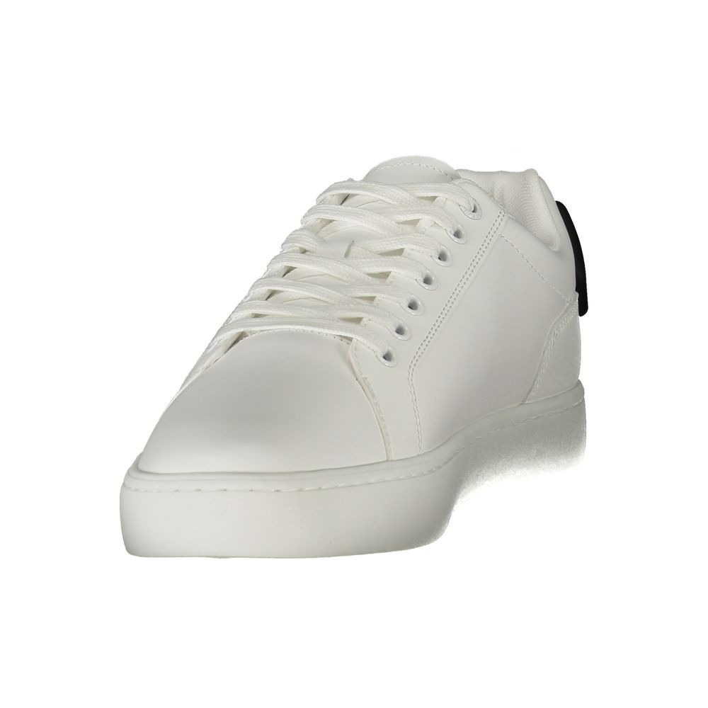 Calvin Klein White Leather Men Sneaker - Apparel & Accessories > Shoes > Sneakers from Calvin Klein