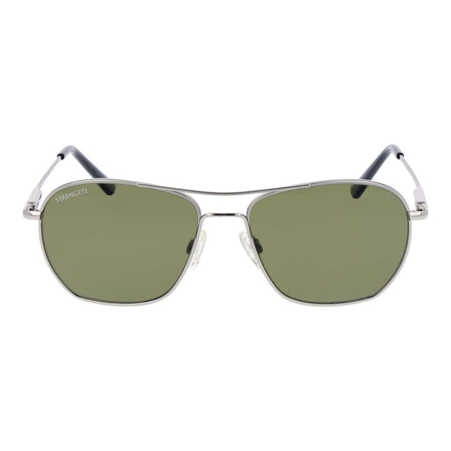 Serengeti Unisex-Sonnenbrille, silberner Metallrahmen, polarisierte photochrome Gläser, 55-16-145 - Serengeti | Hollys Men