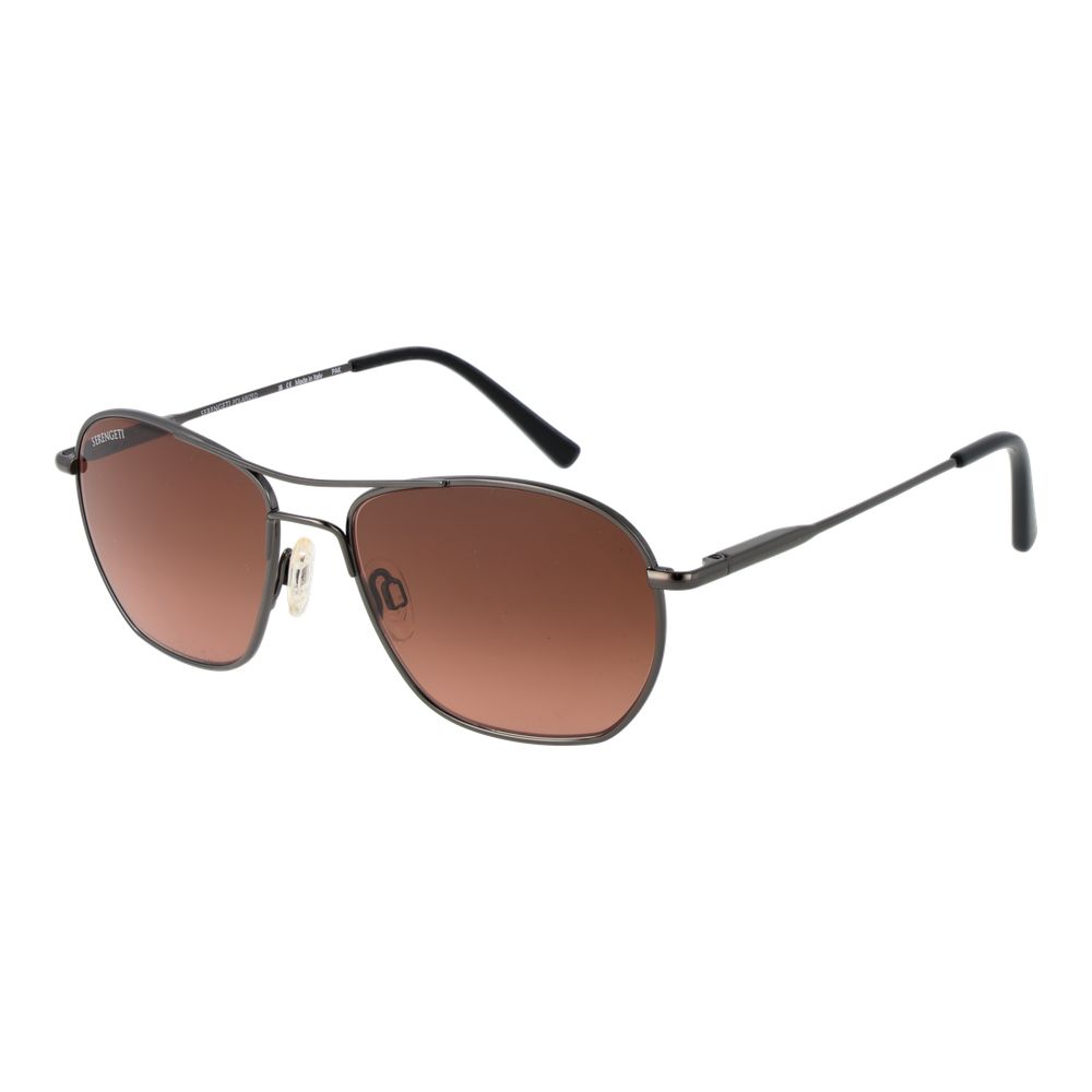Serengeti Lunette Polarisées Métal Gris, Verres Minéraux, Unisexe